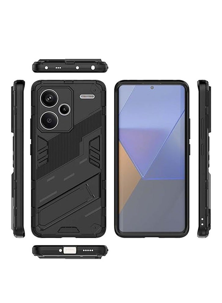 Xiaomi Redmi Note 13 Pro Plus 5G (Pro+) Case, Soft Silicone and Hard PC Shock Resistant Case, Phone Case with Foldable Stand, Non-Slip and Armor Design - Image 2